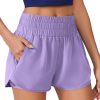 Running Shorts for Women Quick Dry High Waisted Athletic Short 2 in 1 Workout Gym Shorts with Zipper Pockets